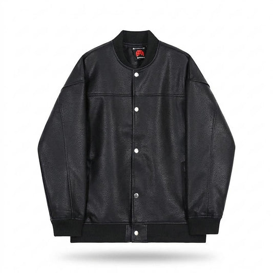 Mens Outlet House - Zesan | Snap-Front Faux-Leather Jacket Unisex