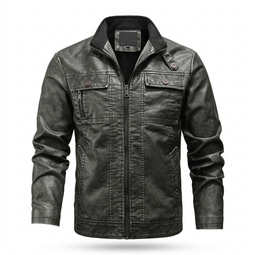 Mens Outlet House - Losel | Lined Structured Leather Jacket Men