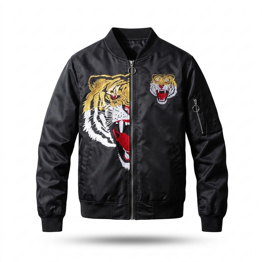 Mens Outlet House - Niver | Embroidered Zip-Up Jacket Men