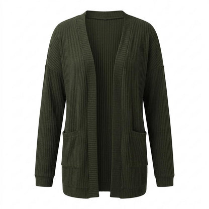 Mens Outlet House - Vinur | Ribbed Open-Front Knit Cardigan Women
