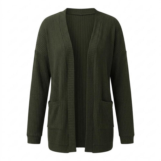 Mens Outlet House - Vinur | Ribbed Open-Front Knit Cardigan Women