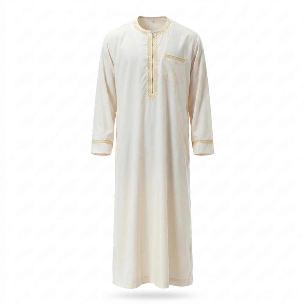 Mens Outlet House - Alren | Embroidered Half-Zip Tunic Men