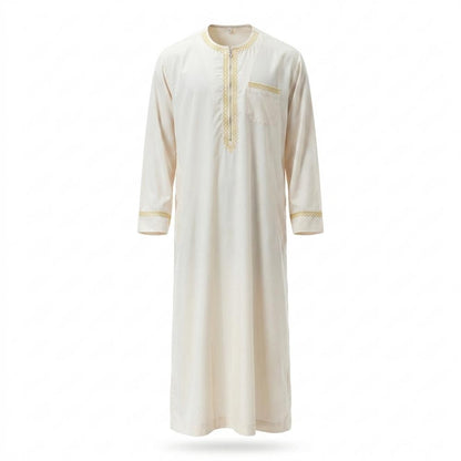 Mens Outlet House - Alren | Embroidered Half-Zip Tunic Men