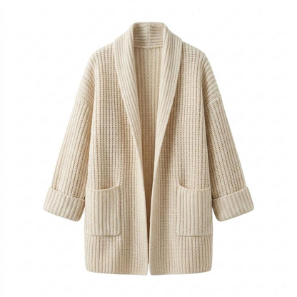 Mens Outlet House - Yuvod | Rib-Knit Shawl-Collar Knit Cardigan Women