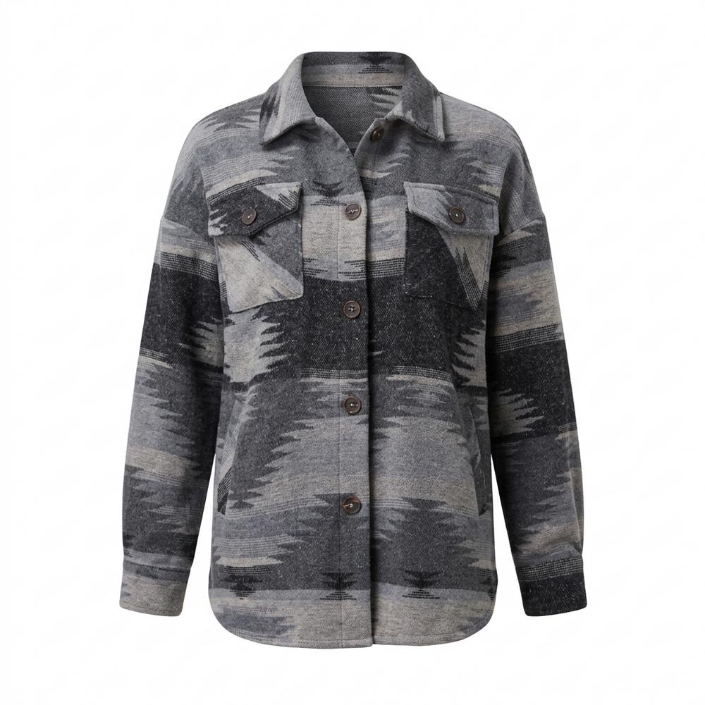 Mens Outlet House - Zamin | Patterned Button-Front Jacket Women