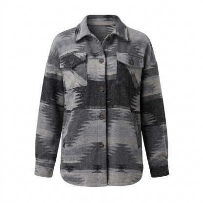 Mens Outlet House - Zamin | Patterned Button-Front Jacket Women