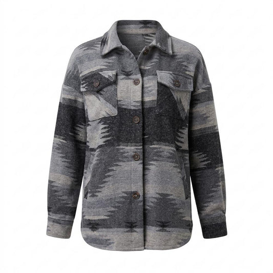 Mens Outlet House - Zamin | Patterned Button-Front Jacket Women