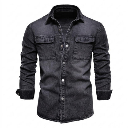 Mens Outlet House - Nilar | Washed Slim-Fit Shirt Men