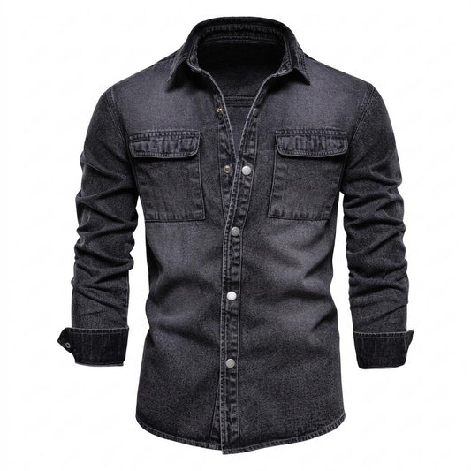 Mens Outlet House - Nilar | Washed Slim-Fit Shirt Men