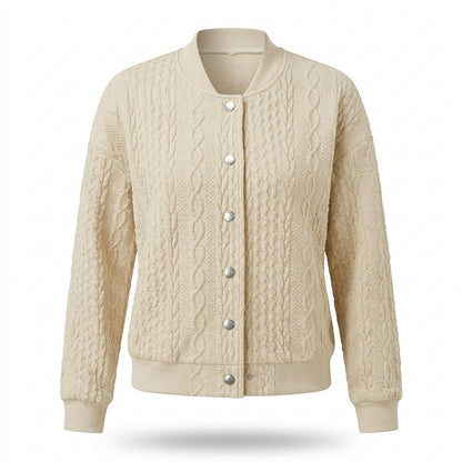 Mens Outlet House - Tamir | Cable-Knit Snap-Button Jacket Women