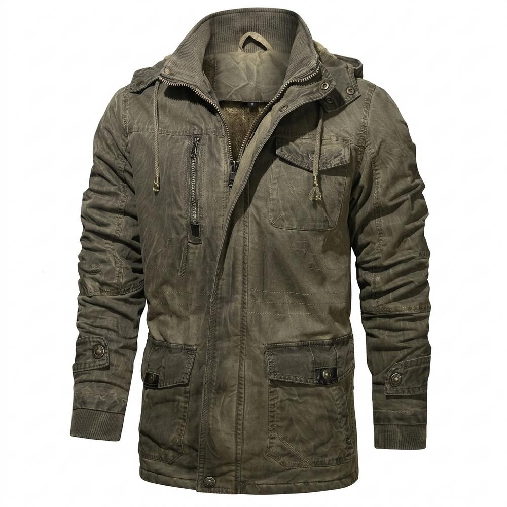 Mens Outlet House - Ellom | Fleece-Lined Washed Jacket Men