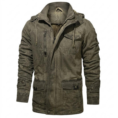 Mens Outlet House - Ellom | Fleece-Lined Washed Jacket Men