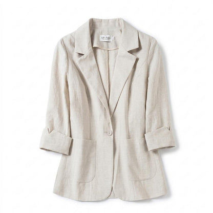 Mens Outlet House - Vemak | Linen-Blend Single-Breasted Blazer Women