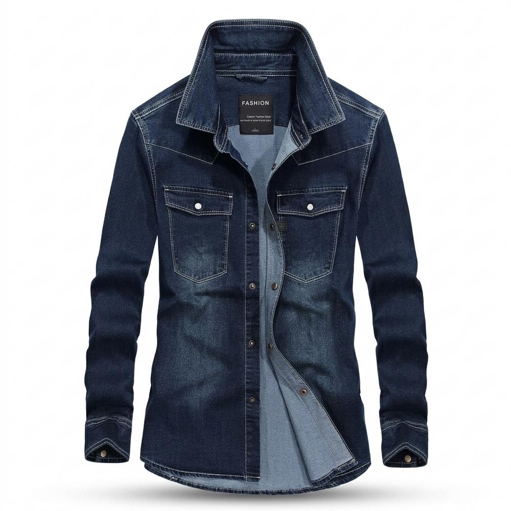 Mens Outlet House - Sesen | Denim Button-Down Shirt Men
