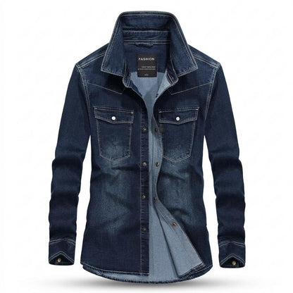 Mens Outlet House - Sesen | Denim Button-Down Shirt Men