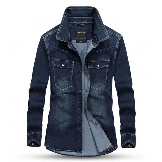 Mens Outlet House - Sesen | Denim Button-Down Shirt Men