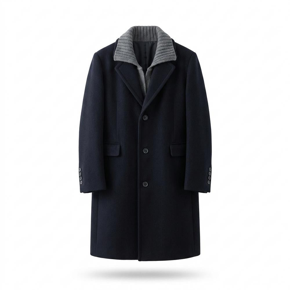 Mens Outlet House - Arsen | Single-Breasted Layered-Collar Coat Men