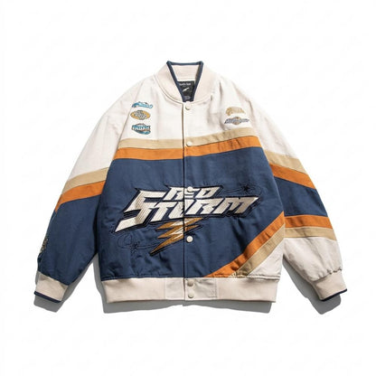 Mens Outlet House - Keran | Embroidered Color-Block Jacket Unisex