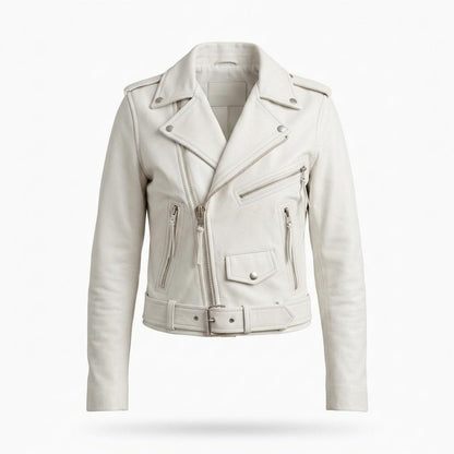 Mens Outlet House - Mehen | Asymmetrical Zip Belted Hem Leather Jacket Women