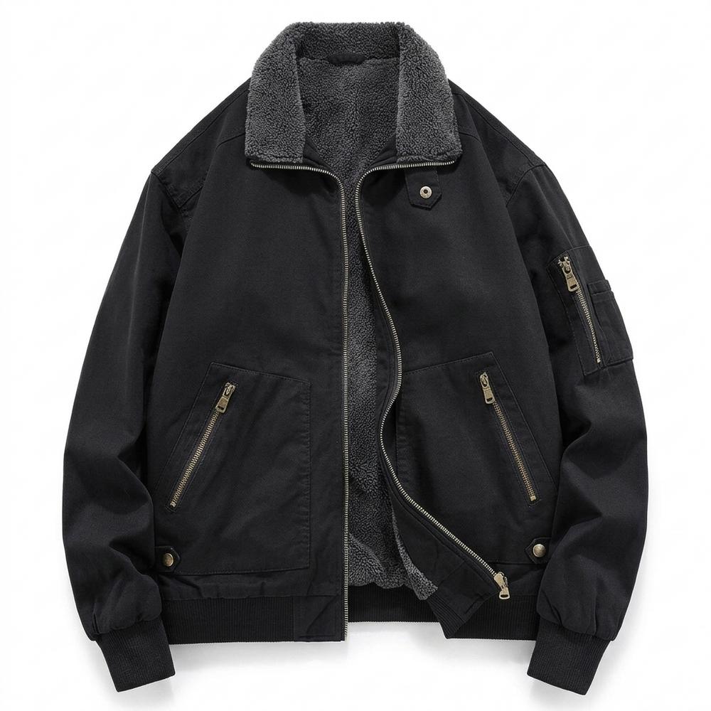 Mens Outlet House - Vasan | Fleece-Lined Shearling-Collar Jacket Men