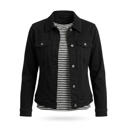 Mens Outlet House - Nizes | Button-Front Fitted Denim Jacket Women