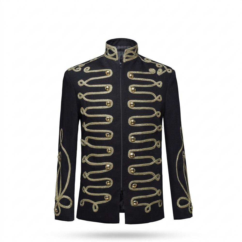 Mens Outlet House - Taver | Embroidered Stand-Collar Jacket Men