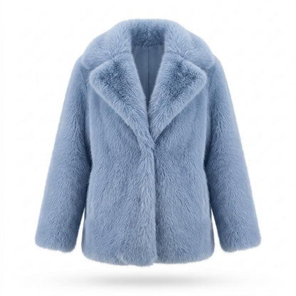 Mens Outlet House - Yoven | Faux Fur Notched Lapel Coat Women