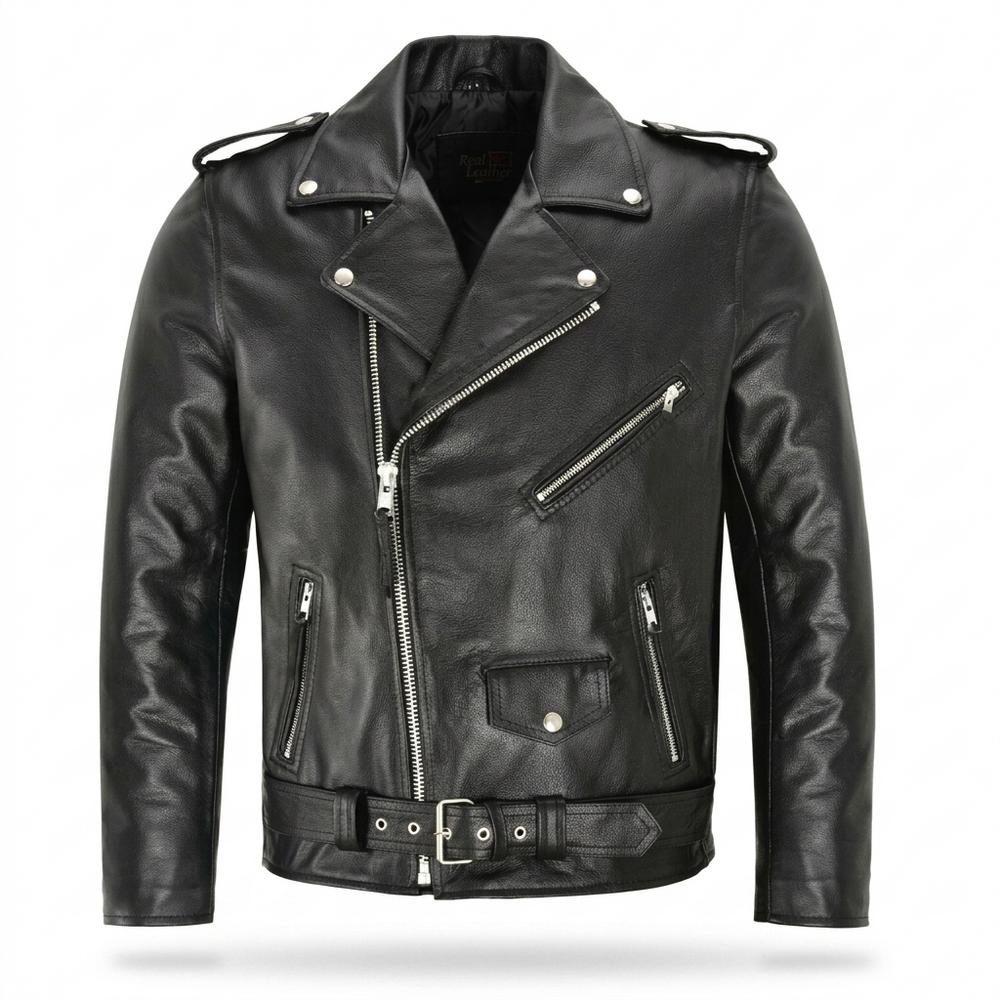 Mens Outlet House - Lyran | Asymmetrical Belted Leather Jacket Unisex