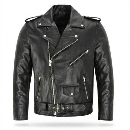 Mens Outlet House - Lyran | Asymmetrical Belted Leather Jacket Unisex