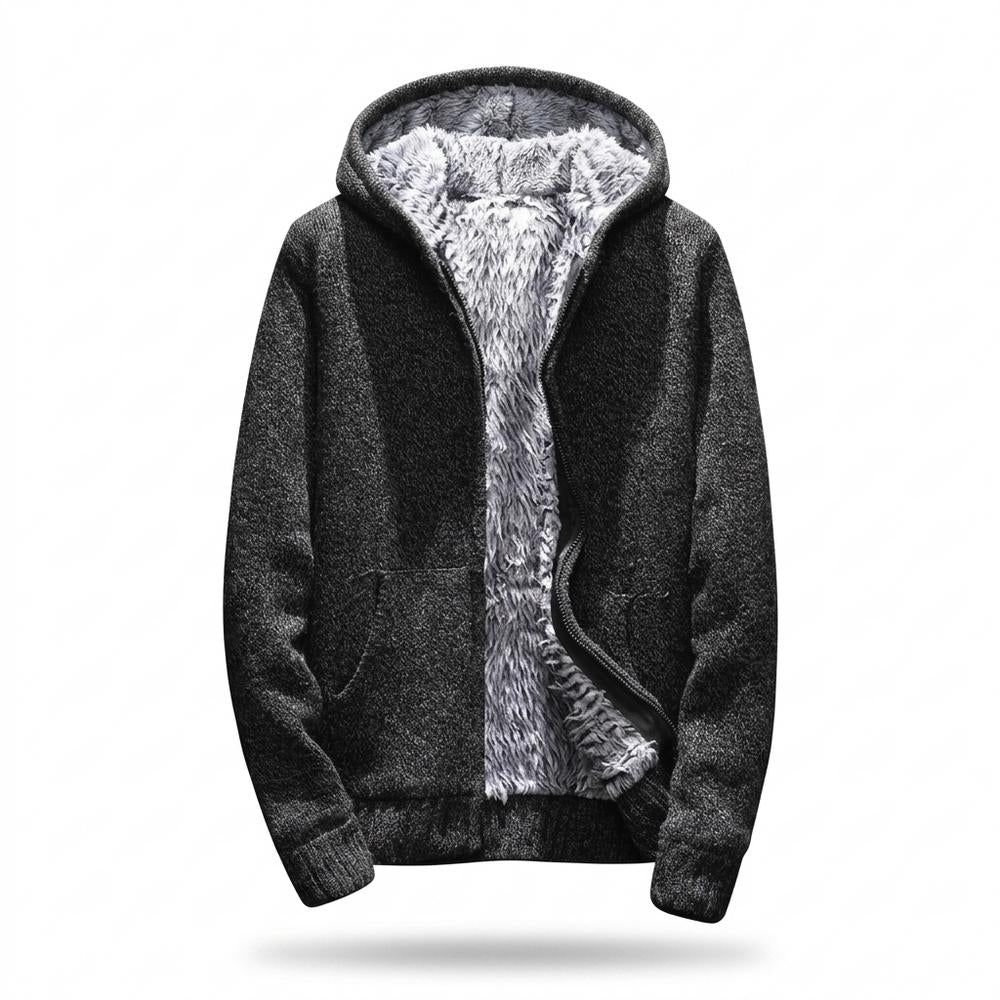 Mens Outlet House - Maren | Fleece-Lined Knitted Jacket Men