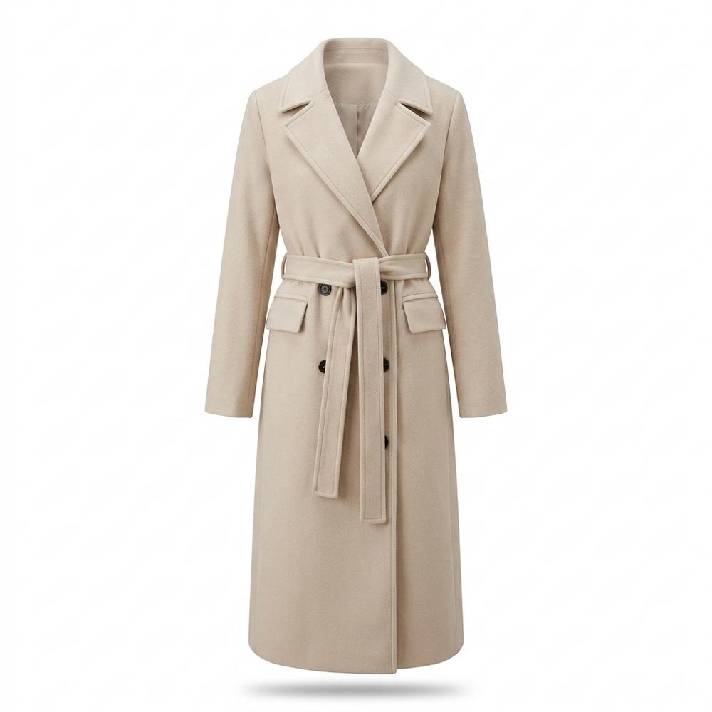Mens Outlet House - Tiral | Double-Breasted Belted Coat Women