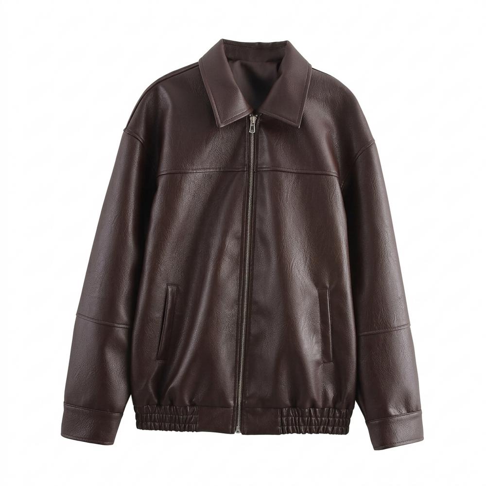 Mens Outlet House - Tirel | Faux Leather Zip-Up Jacket Unisex