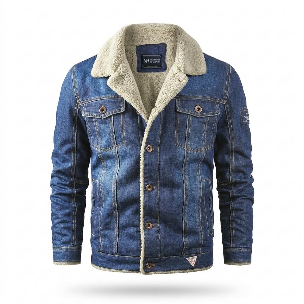 Mens Outlet House - Vesan | Lined Washed Denim Jacket Men