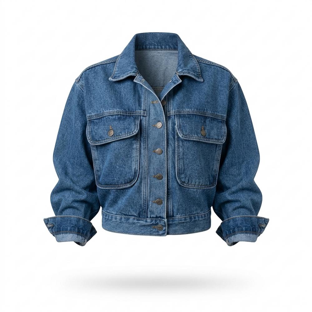 Mens Outlet House - Nunut | Cropped Four-Pocket Denim Jacket Women