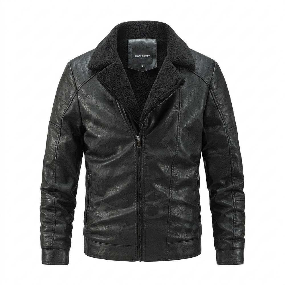 Mens Outlet House - Zedar | Lined Zip-Up Leather Jacket Men