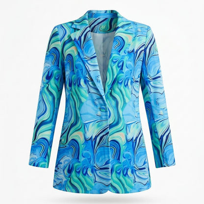 Mens Outlet House - Eedak | Marbled Print Single-Breasted Blazer Women
