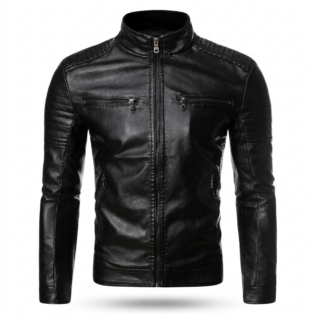 Mens Outlet House - Arlar | Quilted Fitted Leather Jacket Men