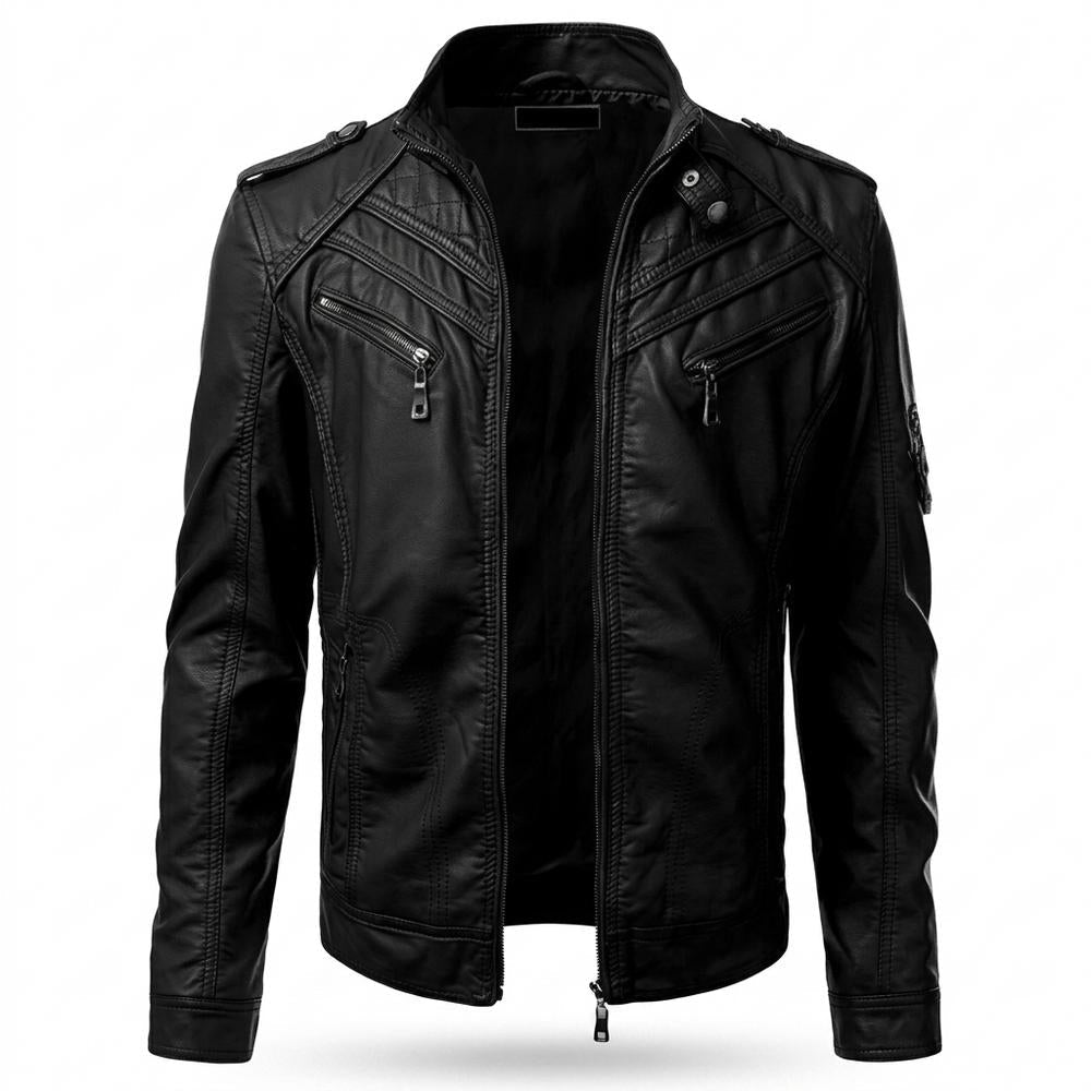 Mens Outlet House - Camir | Quilted Fitted Leather Jacket Men