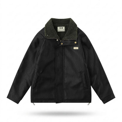 Mens Outlet House - Lomer | Sherpa-Lined Faux Leather Jacket Unisex