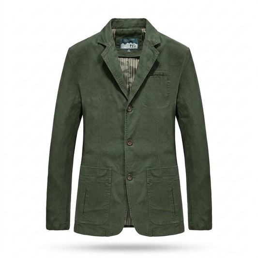 Mens Outlet House - Veven | Cotton Single-Breasted Blazer Men