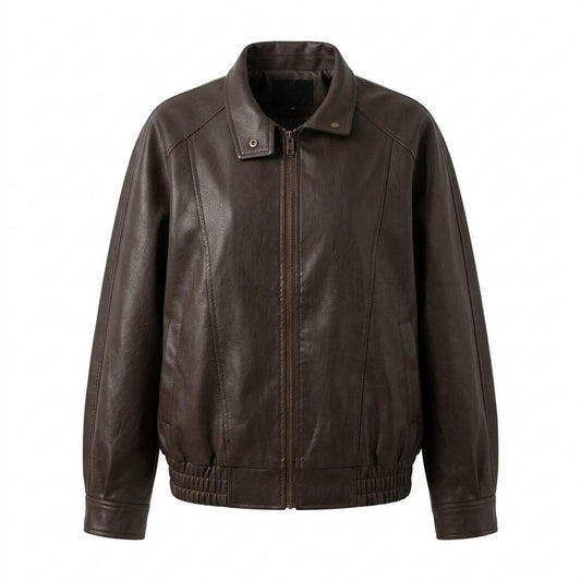 Mens Outlet House - Eefin | Zip-Up Collared Leather Jacket Women