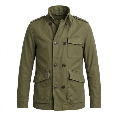 Mens Outlet House - Rokar | Double-Breasted Stand-Up Collar Jacket Men