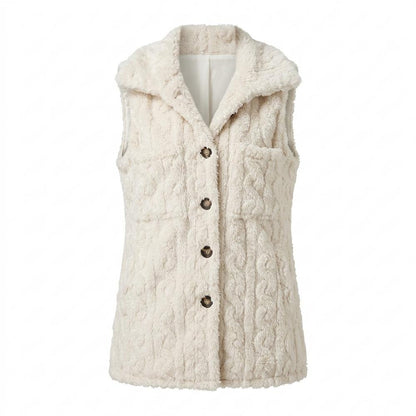 Mens Outlet House - Levar | Cable-Knit Button-Front Vest Women