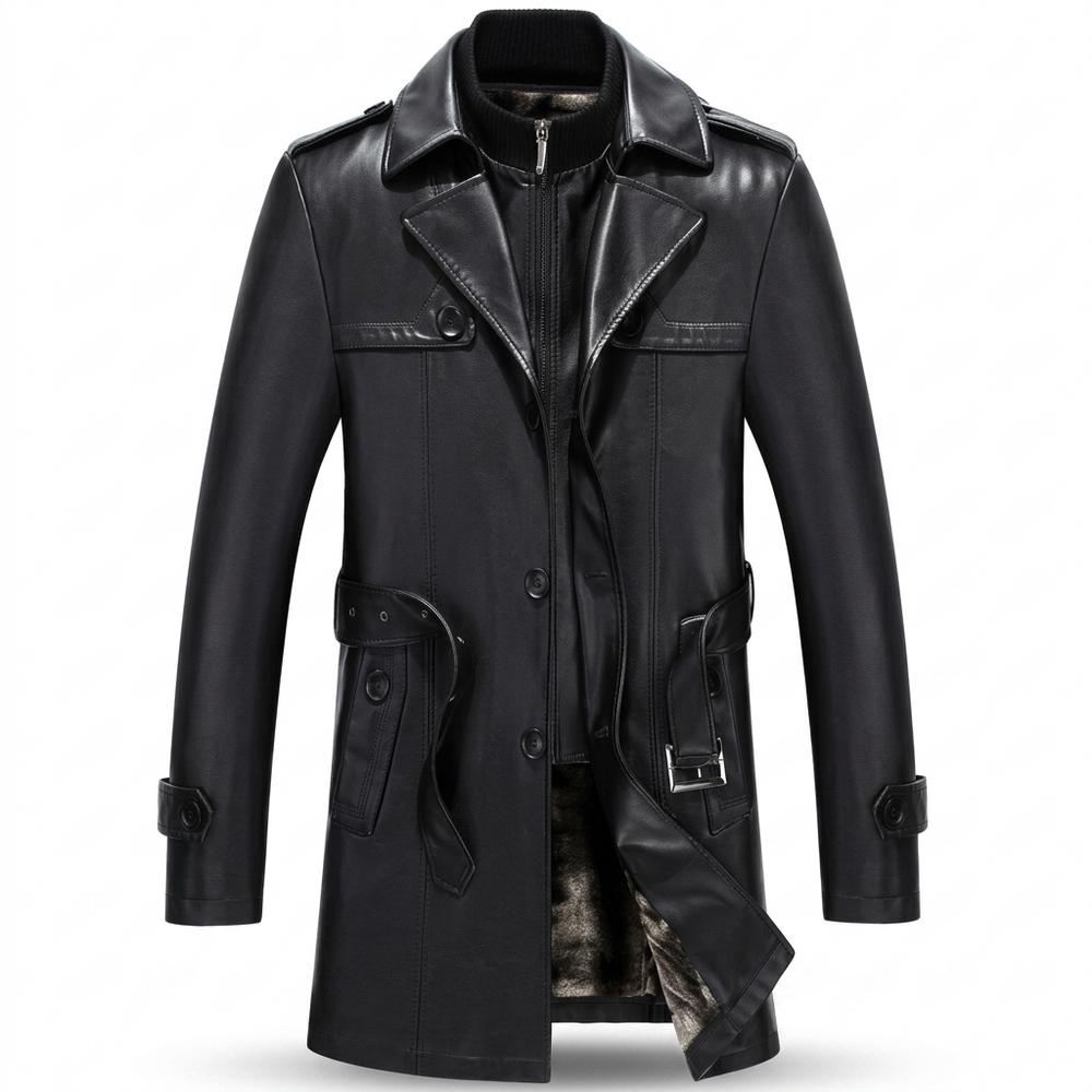Mens Outlet House - Vidar | Lined Leather Coat Men