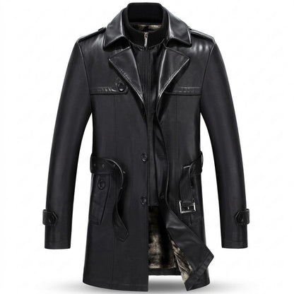 Mens Outlet House - Vidar | Lined Leather Coat Men