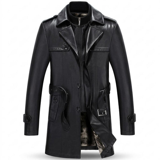 Mens Outlet House - Vidar | Lined Leather Coat Men