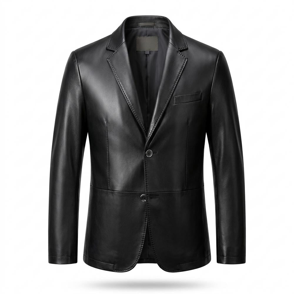 Mens Outlet House - Alvar | Leather Tailored Blazer Men
