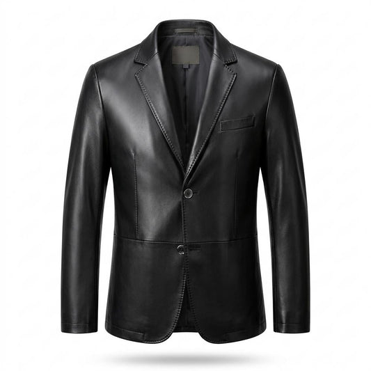 Mens Outlet House - Alvar | Leather Tailored Blazer Men