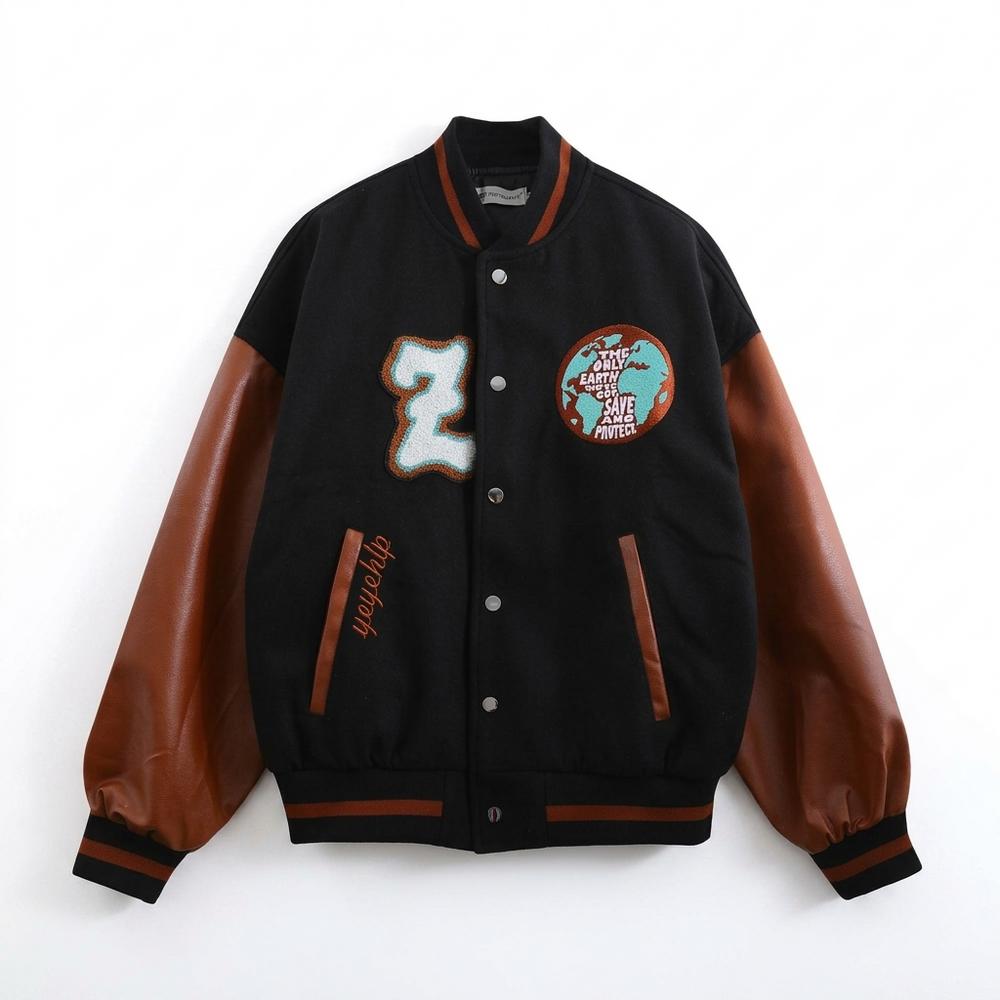 Mens Outlet House - Zeram | Embroidered Color-Block Jacket Unisex