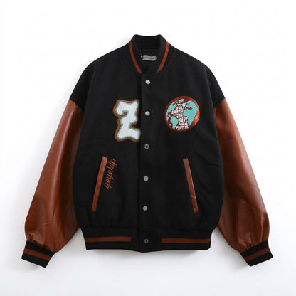 Mens Outlet House - Zeram | Embroidered Color-Block Jacket Unisex